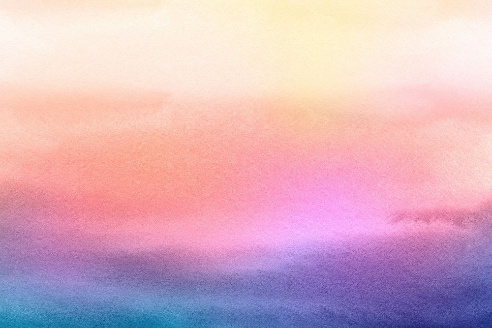 Dark ombre rainbow watercolor style background illustration