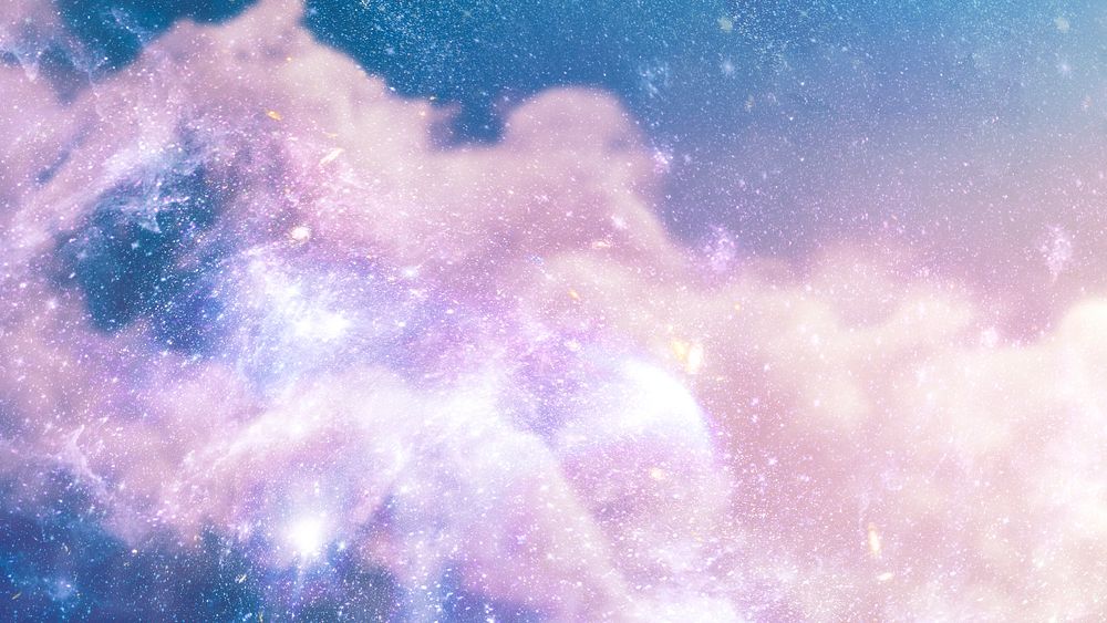 Pastel sky desktop wallpaper, blue galaxy, cloud HD background