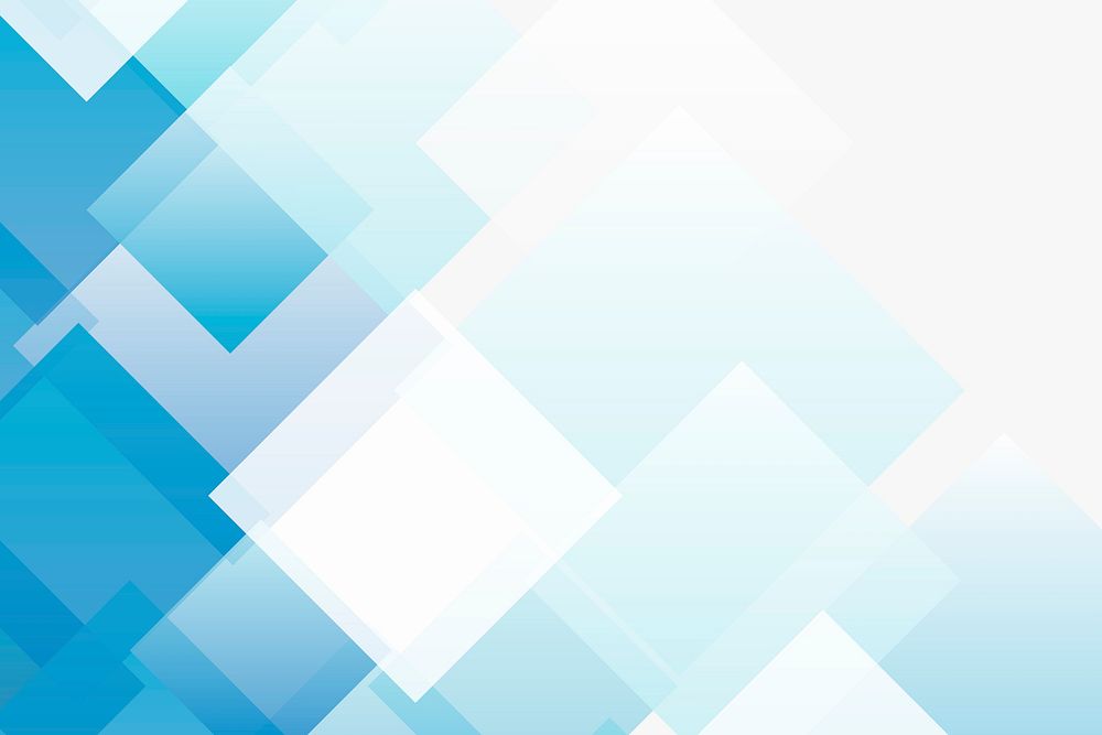 Ombre blue mosaic patterned background vector