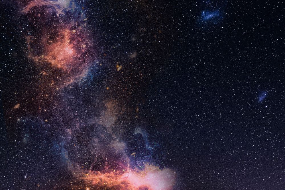 Galaxy in space textured background