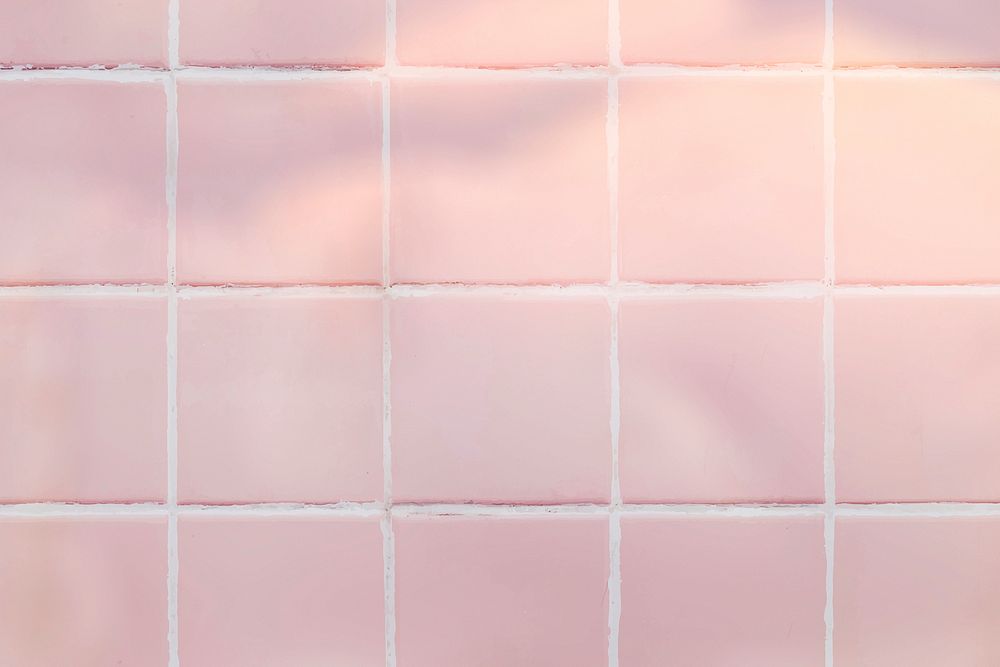 Pastel pink tiles textured background