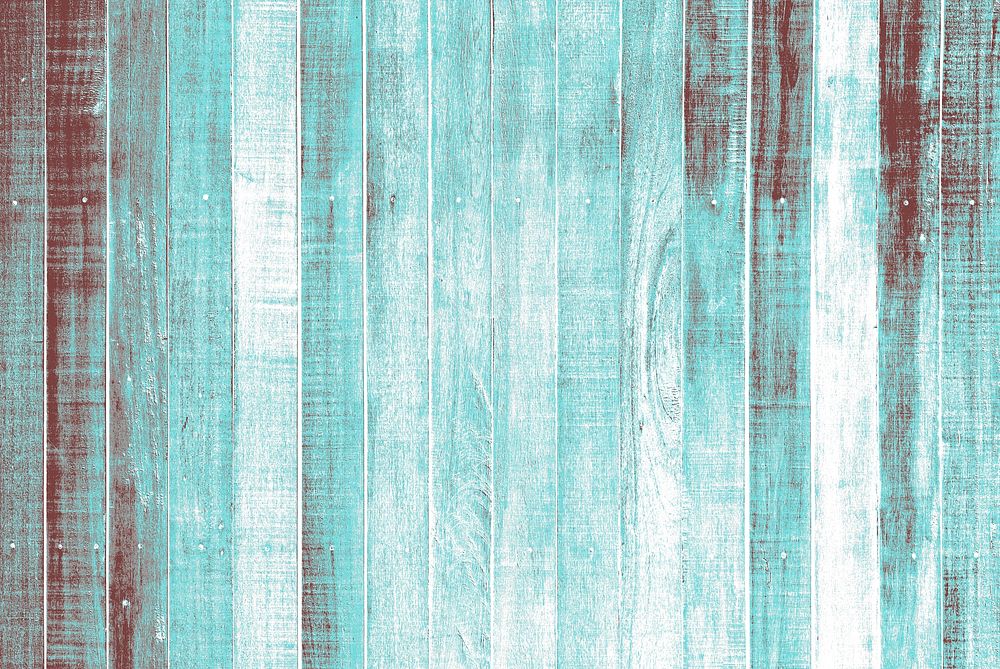 Scratched turquoise wooden textured flooring background