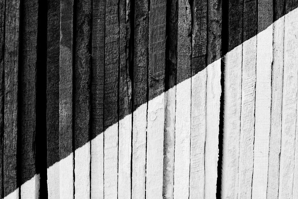 Black and white wooden plank textured background