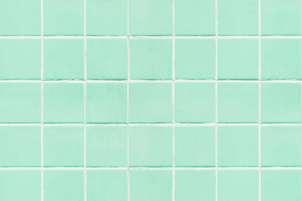 Mint green tiles textured background
