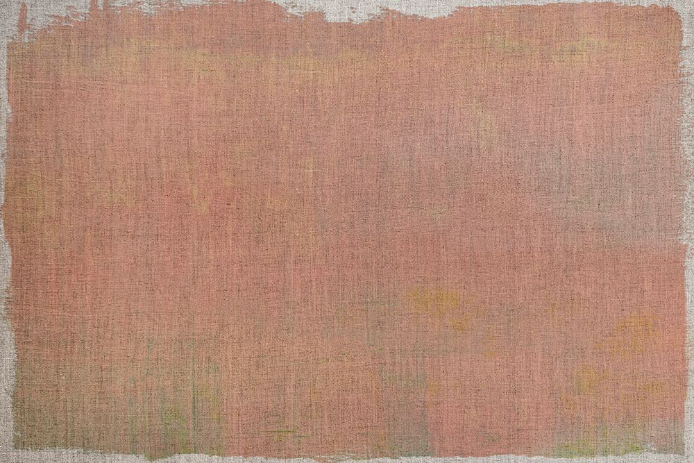 Pale red paint on a canvas textured background