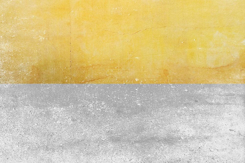 Grunge yellow and gray concrete textured background