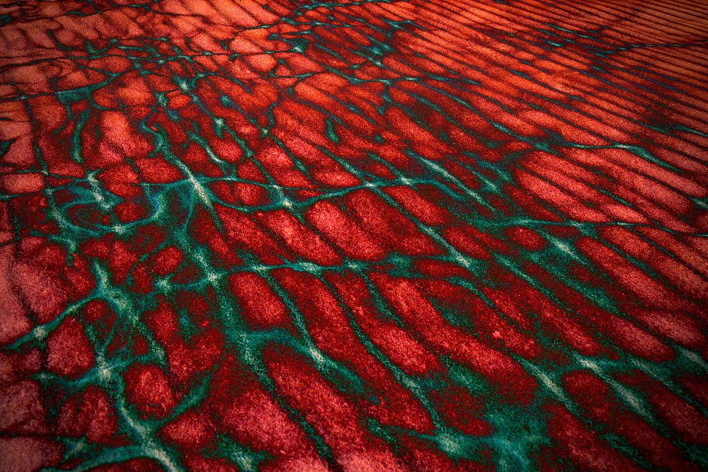 Abstract red and green textured background
