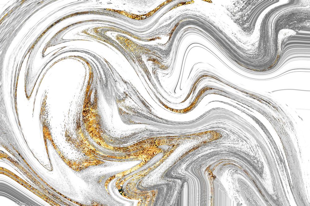 Silver white fluid art marbling paint textured background