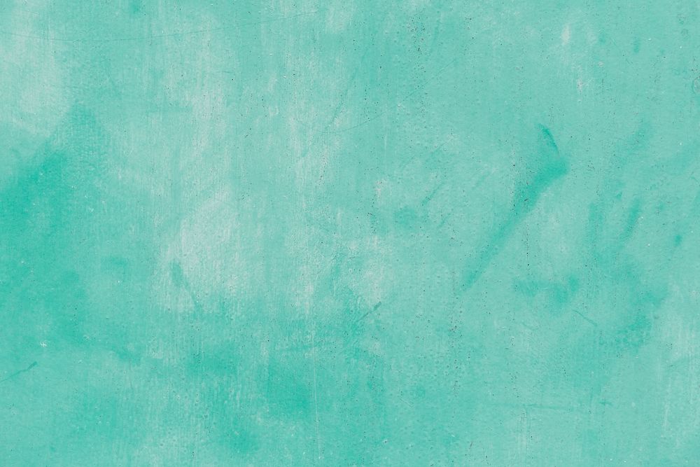 Turquoise green painted concrete textured background