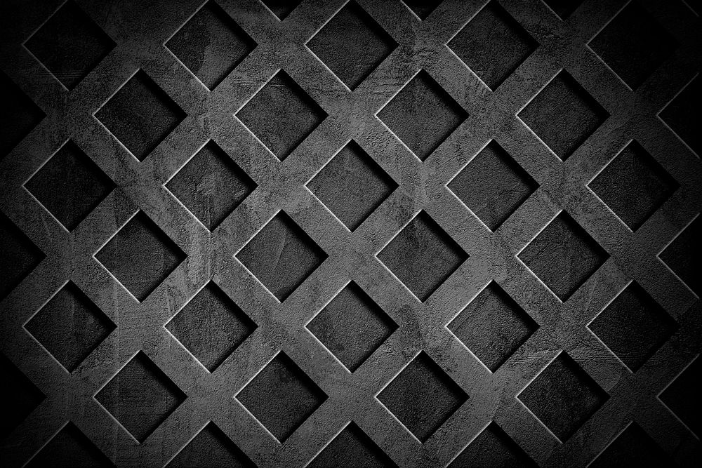Dark gray grid cement textured wall background