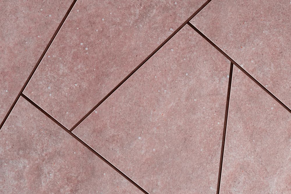 Pale pink sandstone mosaic tiles textured background