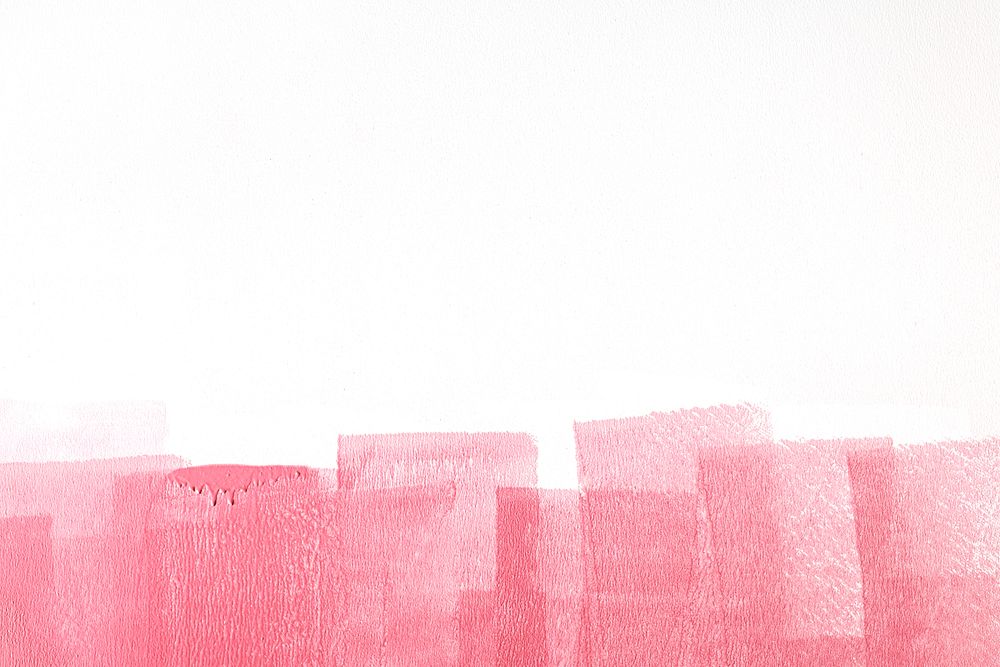 Pink brush stroke textured on a white background