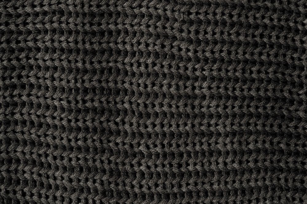 Black knitted fabric pattern texture | Premium Photo - rawpixel