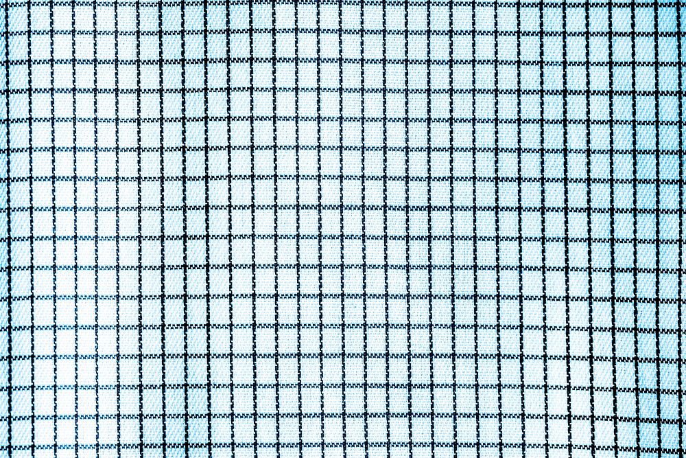 Blue squared fabric pattern background