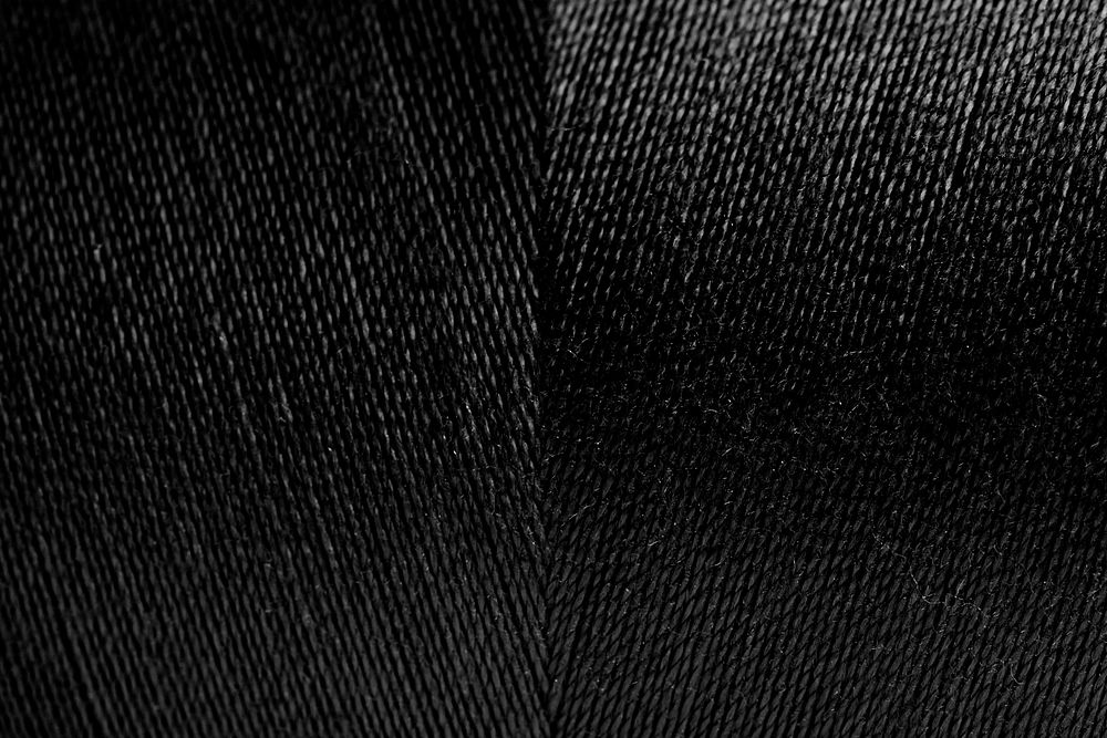 Black rolled yarn texture background