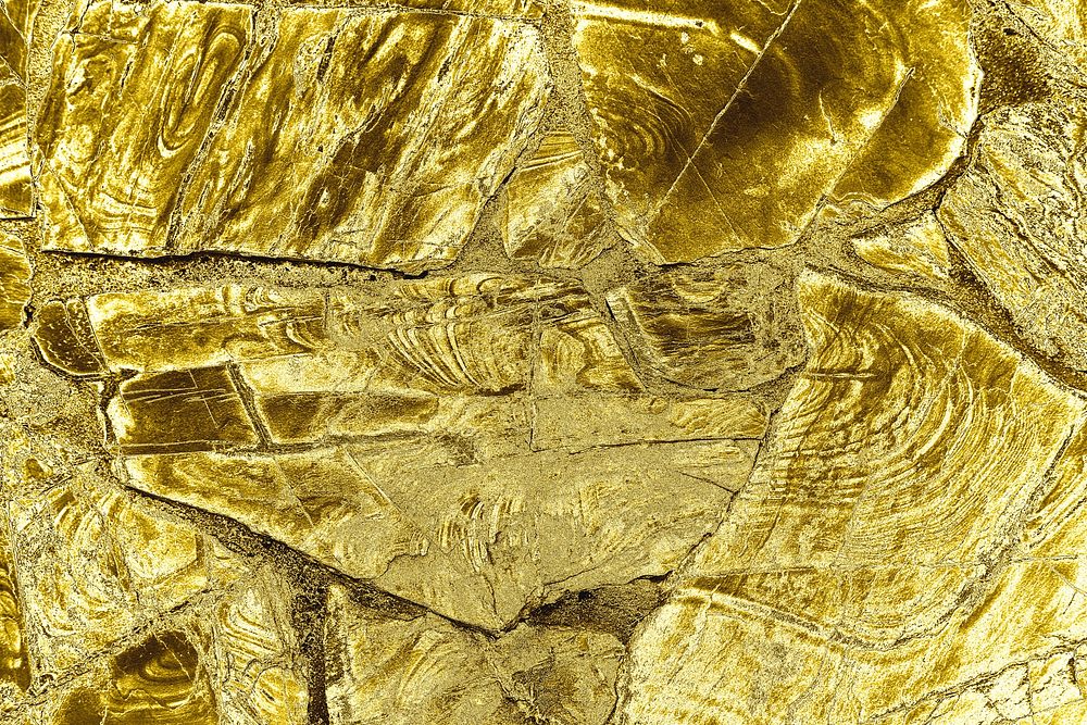 Golden stone textured abstract background
