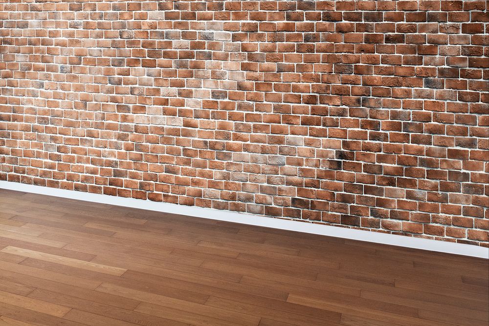 Brick wall and wooden floor texture