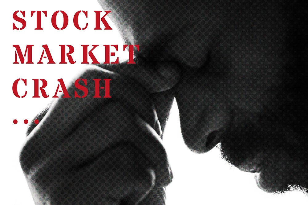 Stock market crash during coronavirus outbreak background