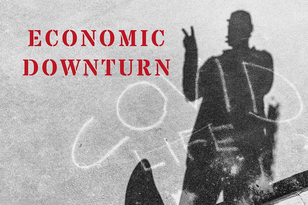 Economic downturn during coronavirus outbreak background