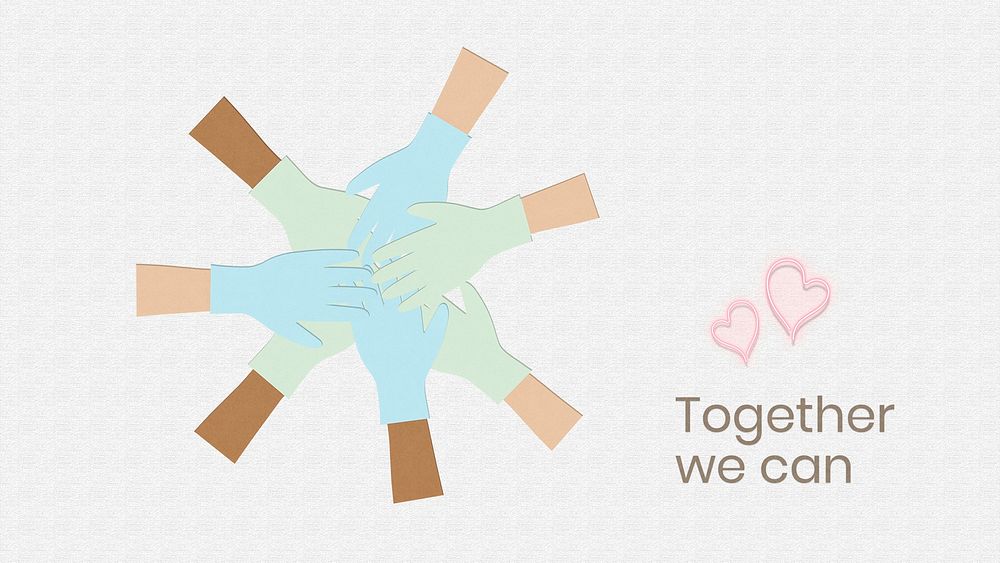 Together we can fight the virus social template 