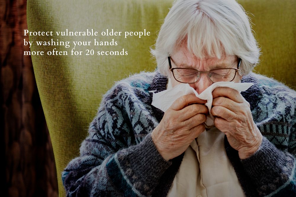 Protect the elderly by physical distancing. This image is part our collaboration with the Behavioural Sciences team at…
