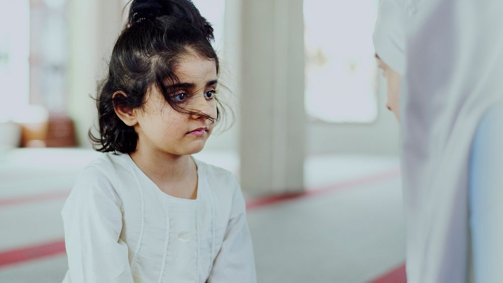 Muslim girl celebrating the holiday of Ramadan