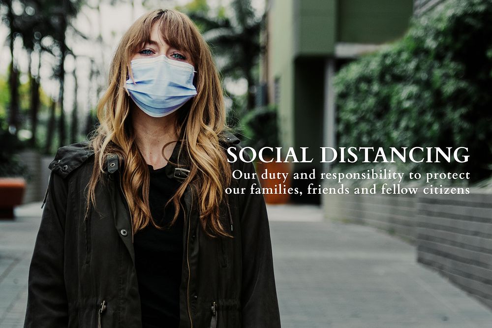 Woman social distancing during the  Covid-19 pandemic. This image is part our collaboration with the Behavioural Sciences…