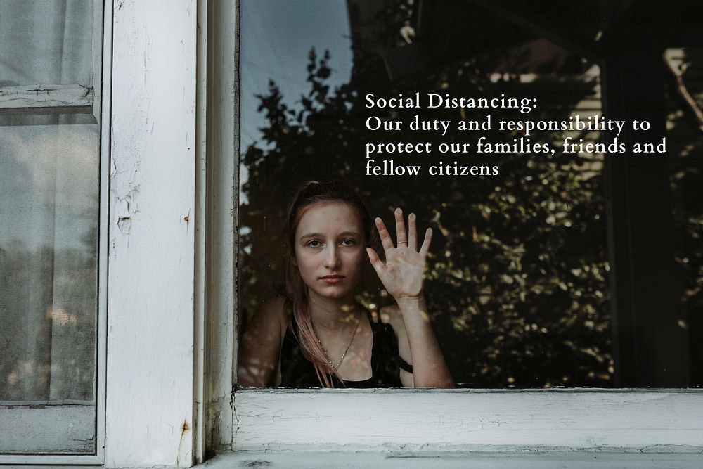 Woman social distancing during the Covid-19 pandemic. This image is part our collaboration with the Behavioural Sciences…