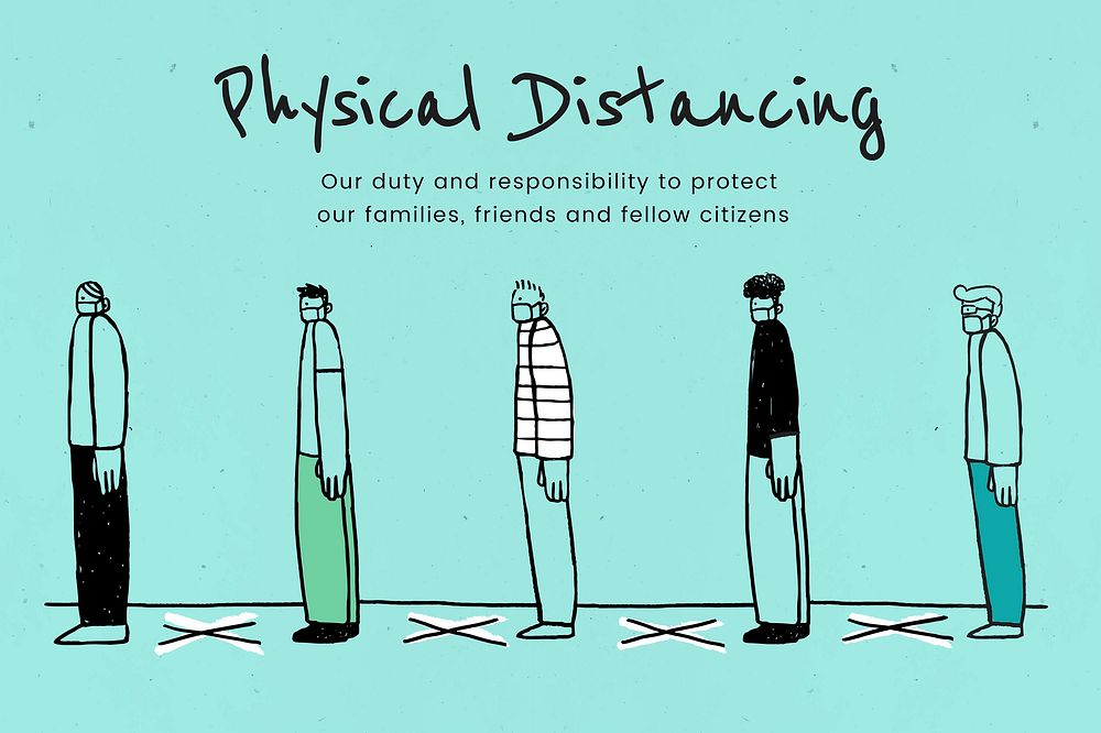 Practice physical distancing to avoid spead of Covid-19. This image is part our collaboration with the Behavioural Sciences…