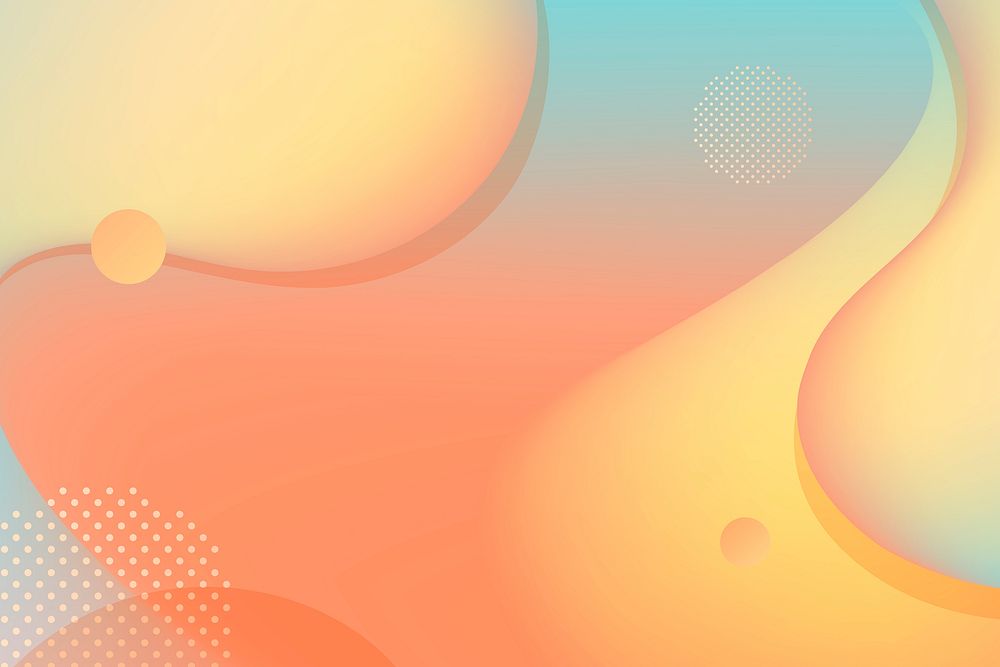 Orange fluid gradient background with copy space vector