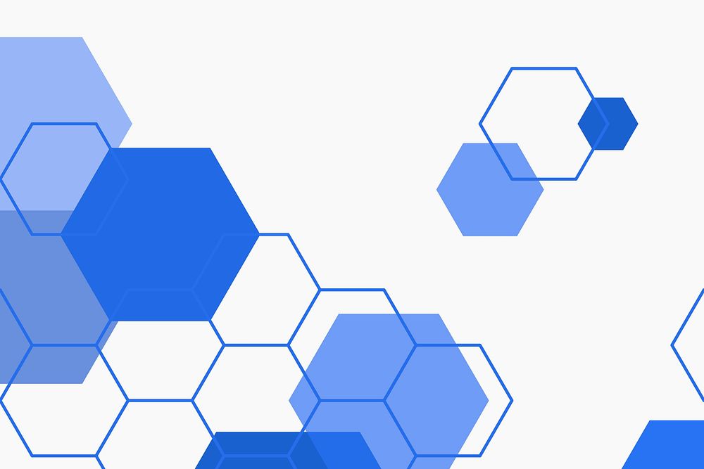 Blue hexagonal patterned background