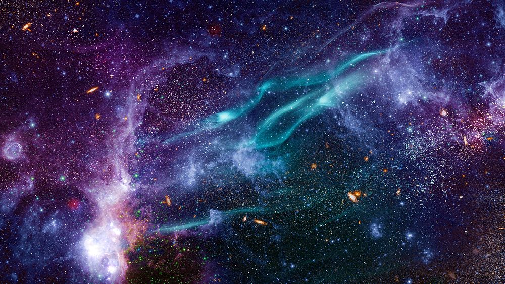 Galaxy computer wallpaper, aesthetic space  HD background