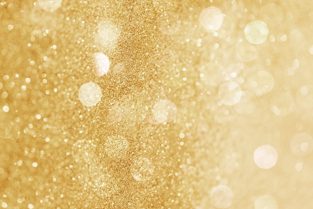 Glittery gold bokeh patterned background illustration