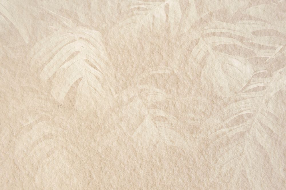 Monstera leaf pattern on a beige cement background illustration