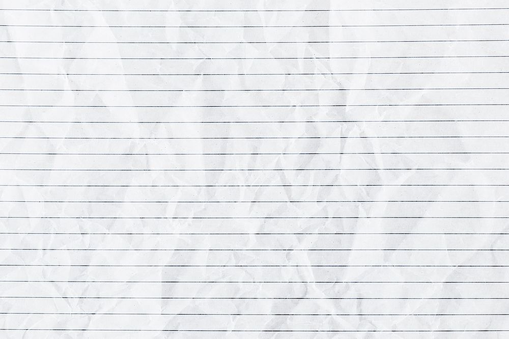 White crumpled lined paper background