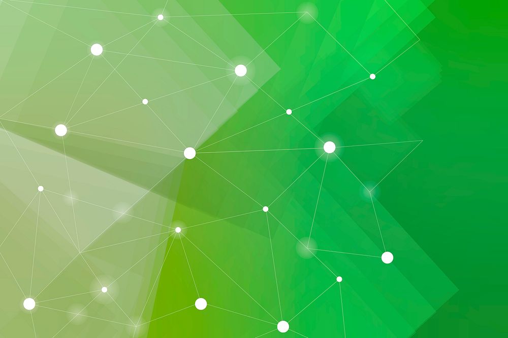 White network pattern on a green background vector