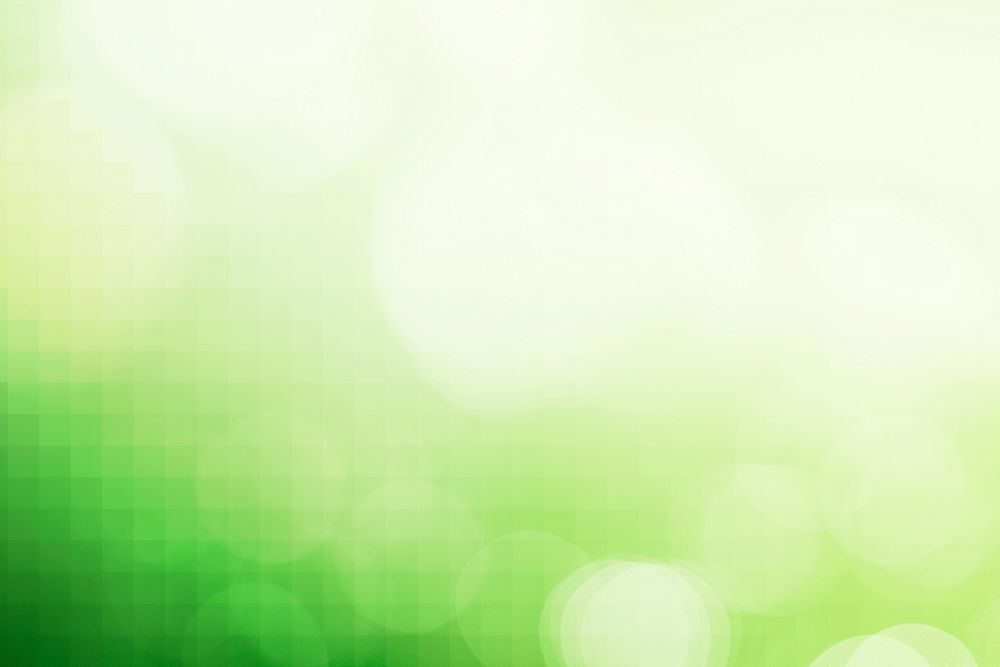 Bokeh pattern on ombre green mosaic background