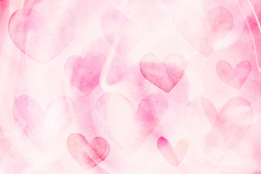 Heart patterned on a pink background