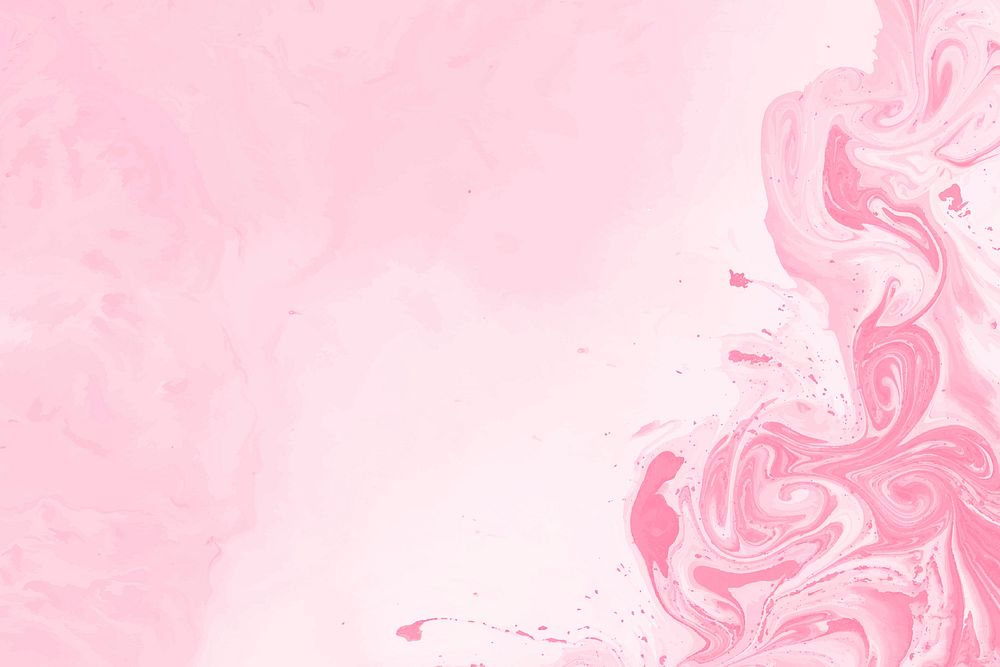 Pink oil paint pattern on a plain pink background