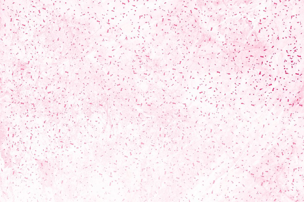 Magenta confetti pattern on a pink background