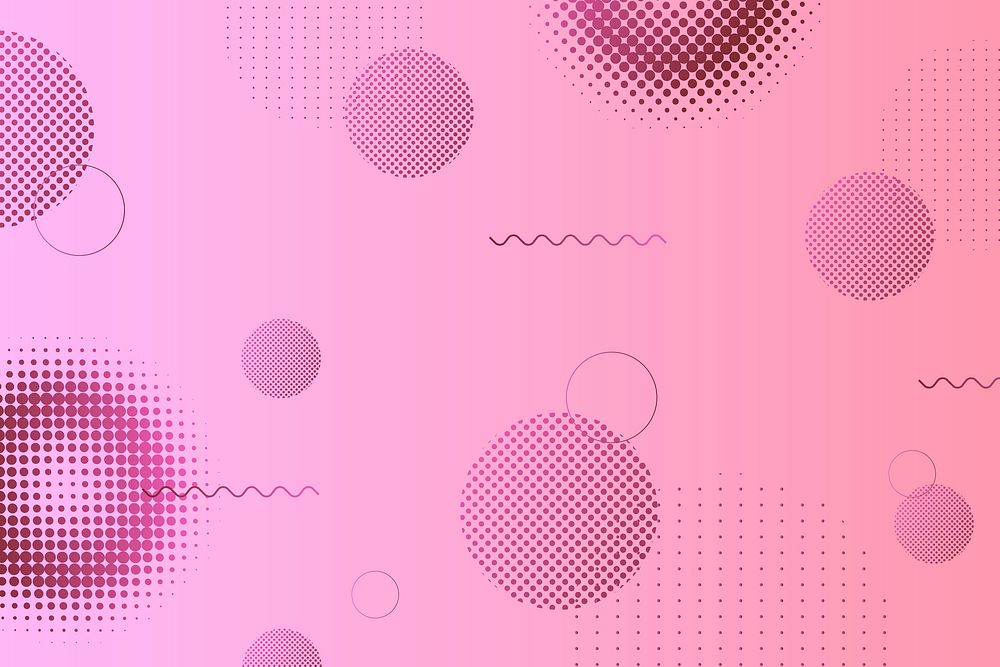 Pink Memphis patterned background