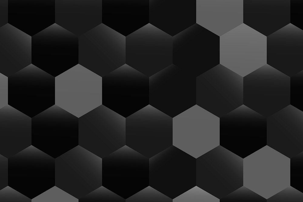 Black and white hexagon patterned background
