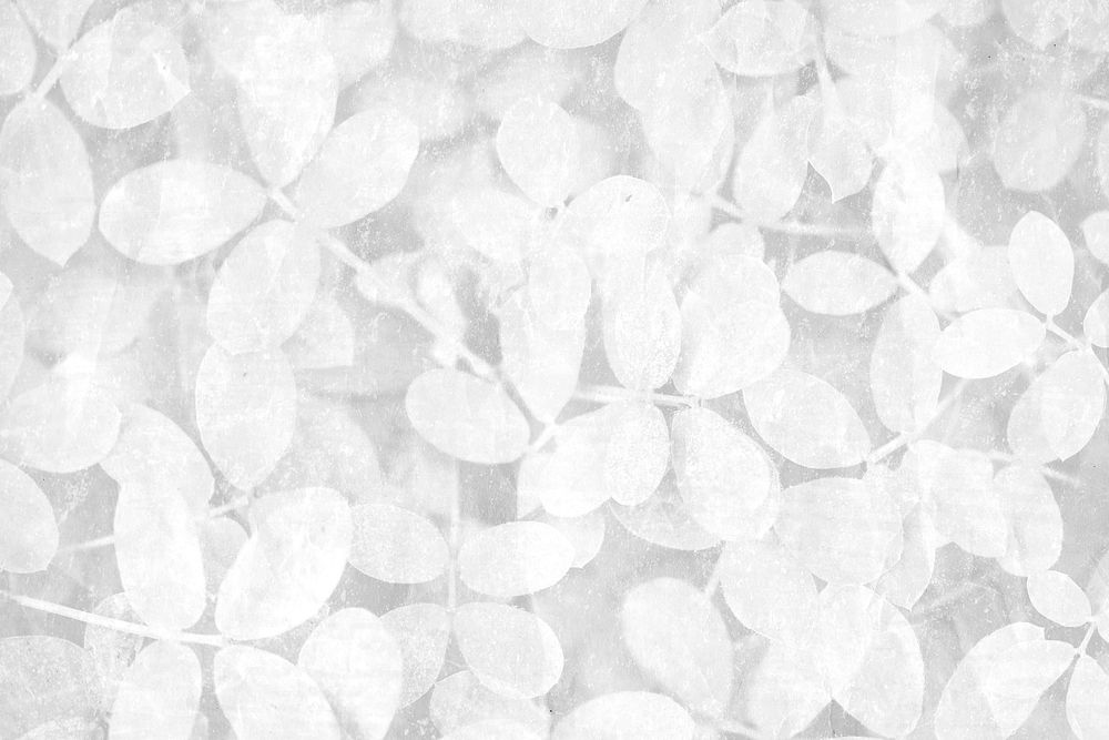 Gray leaf patterned background