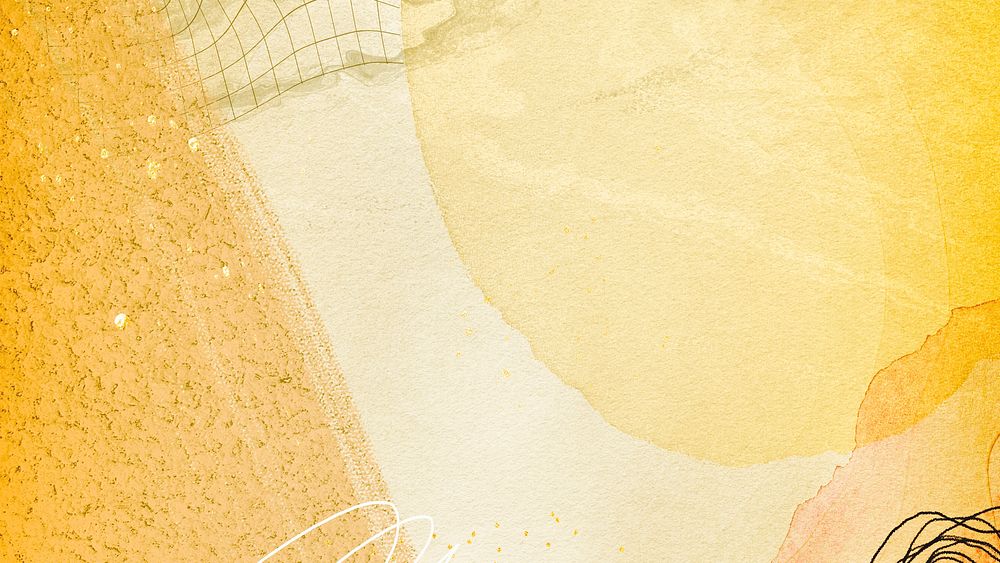 Abstract gold HD wallpaper, Memphis watercolor style background