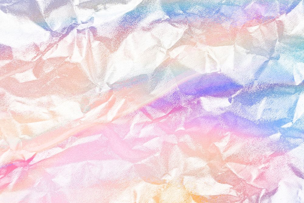 Colorful holographic crumped textured background design