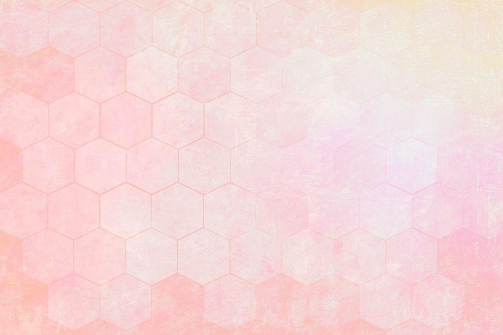 Pink hexagon patterned background