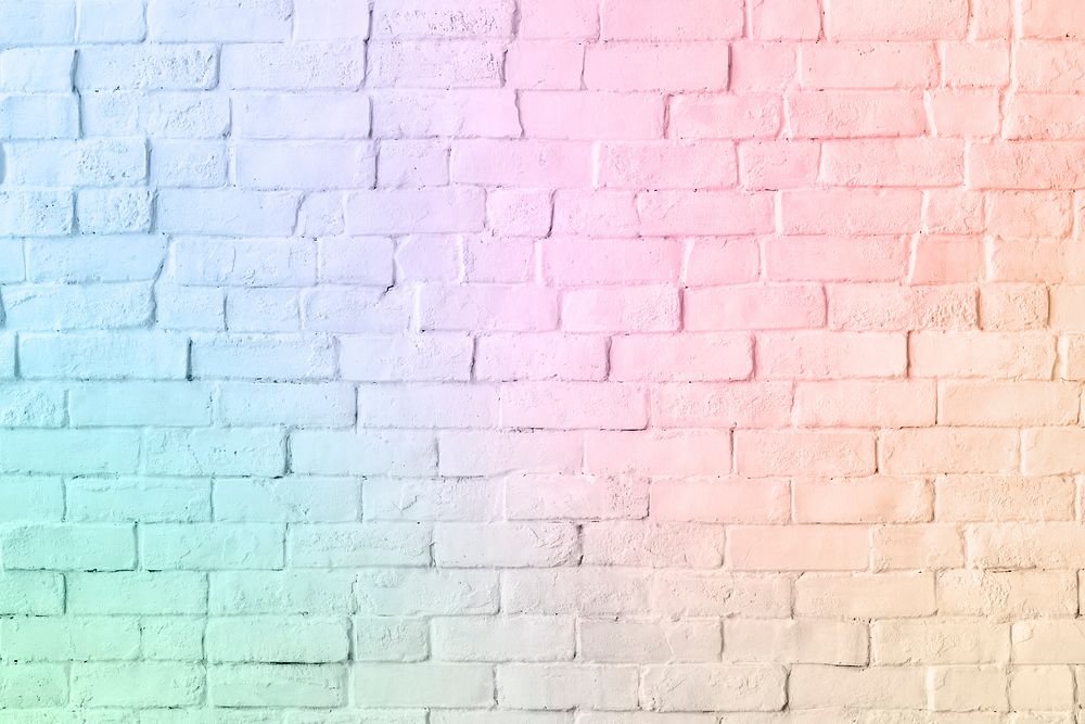 Unicorn color brick wall pattern background