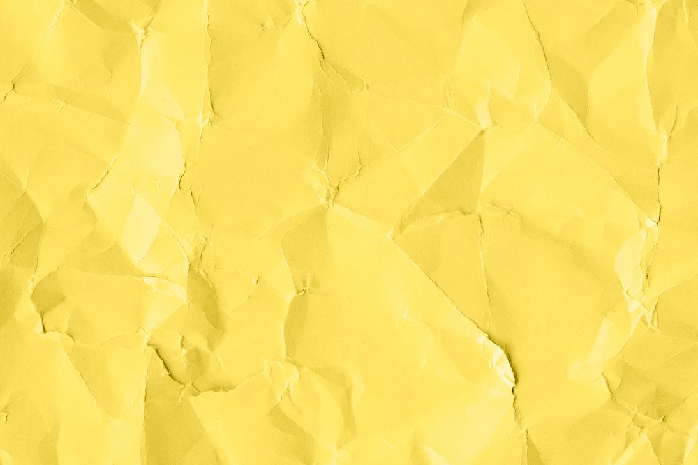 Yellow wrinkled paper pattern background
