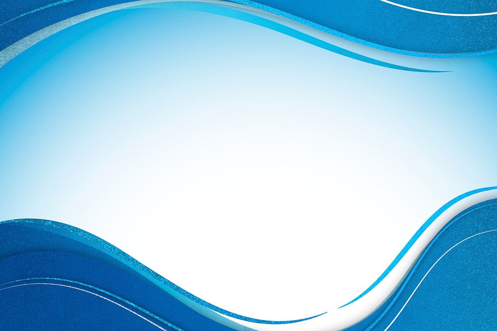 Blue curve frame template on an ombre background