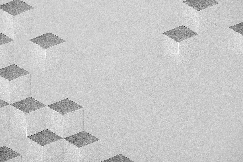 Gray cubic patterned background